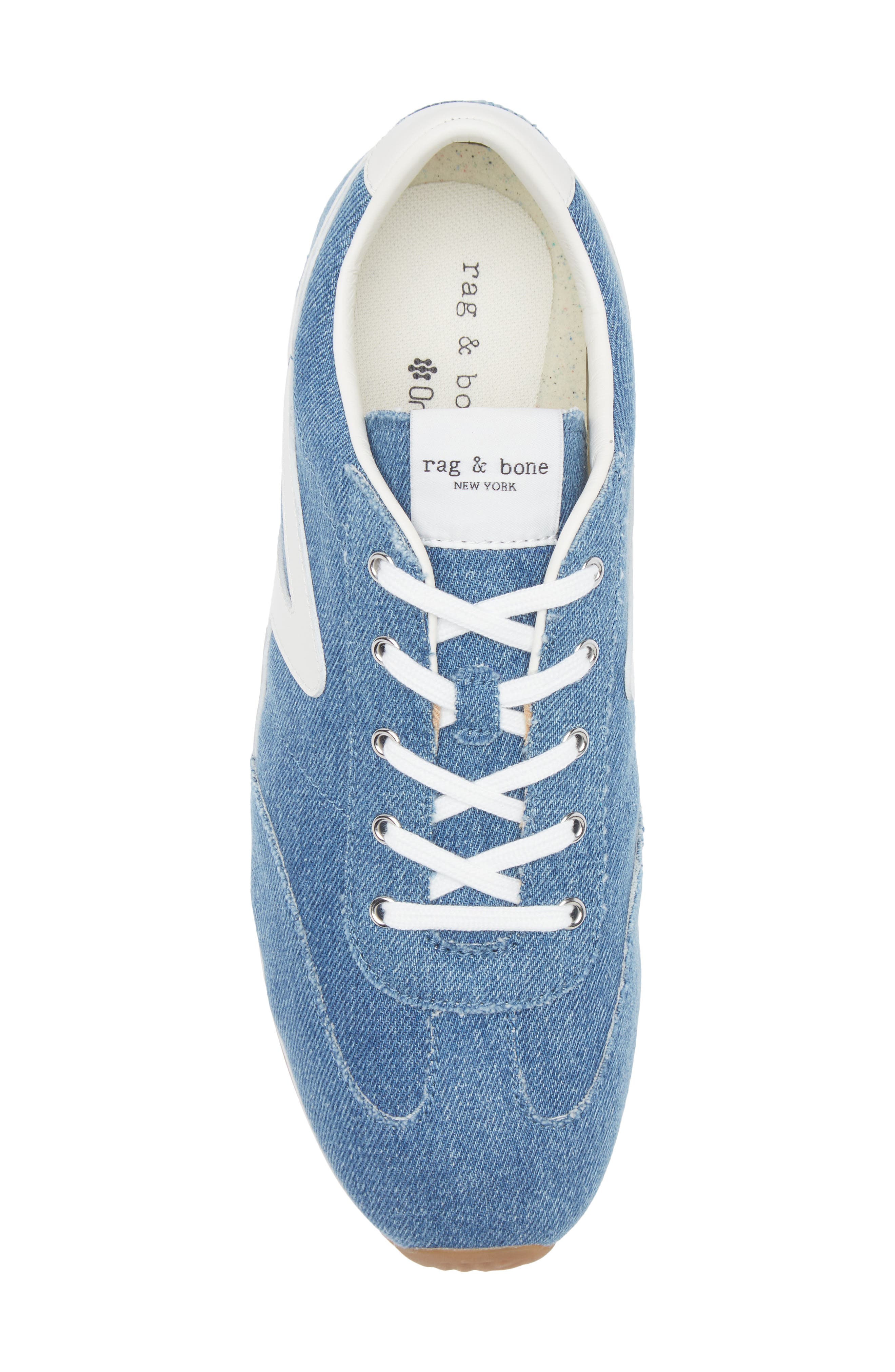 rag & bone Retro Runner Slim Sneaker, Alternate, color, Medium Wash Denim