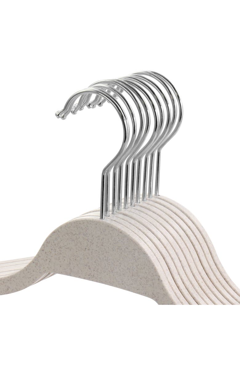 Elama Home 20 Piece Biodegradable Coat Hangers, Alternate, color, Wheat