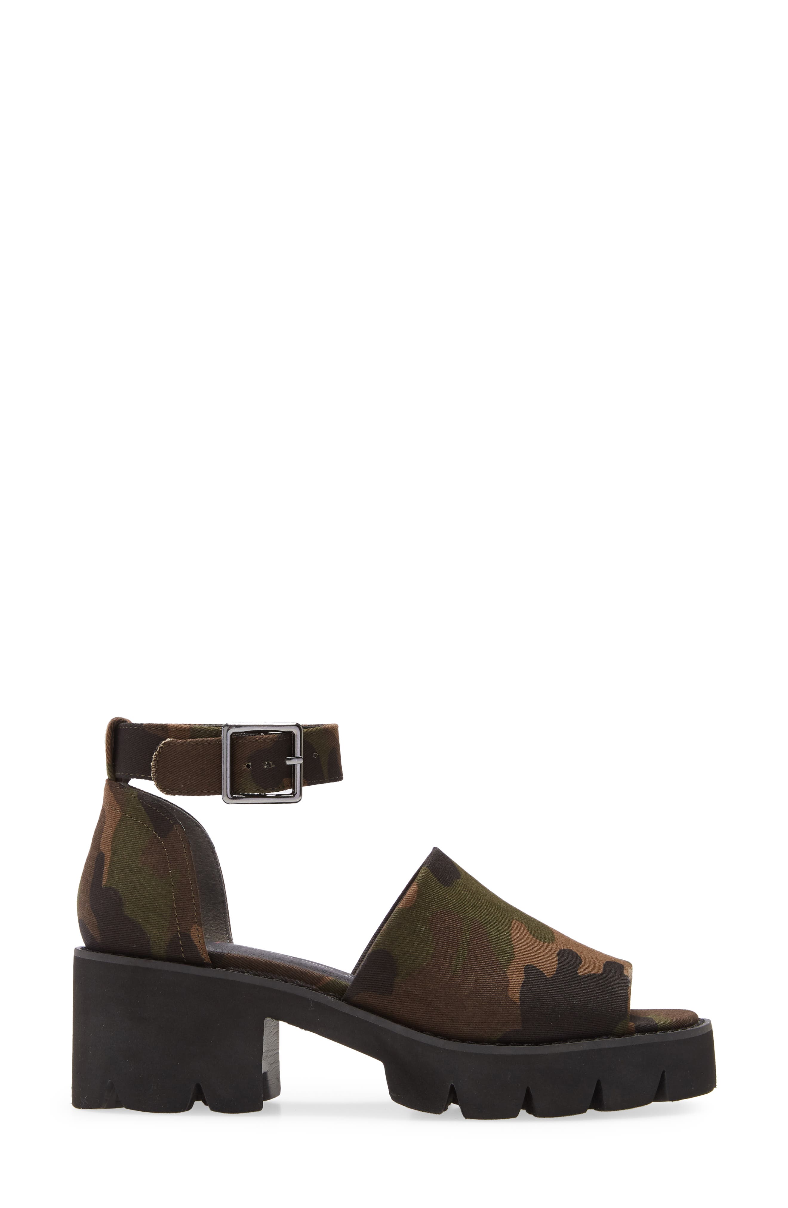 United Vegan Platform Sandal, Alternate, color, CAMO FABRIC