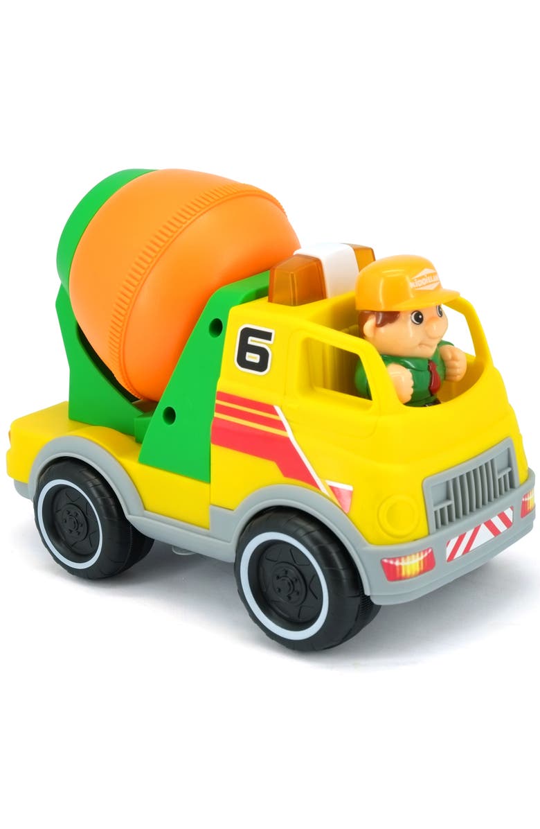 Kiddieland Light & Sound Cement Mixer Construction Toy Vehicle, Alternate, color, Multicolored