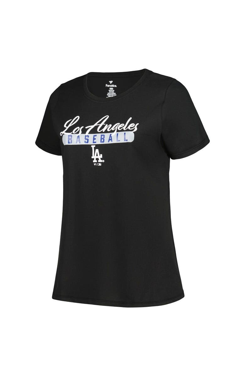 PROFILE Women's Profile Black/Heather Gray Los Angeles Dodgers Plus Size T-Shirt Combo Pack, Alternate, color, Black
