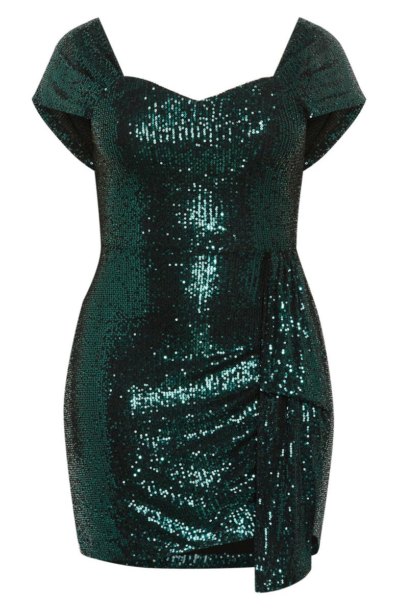 City Chic Liana Sequin Minidress, Alternate, color, 