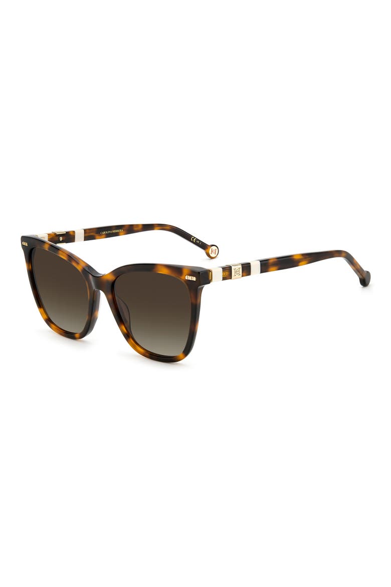 55mm Square Sunglasses, Alternate, color, HAVANA IVORY