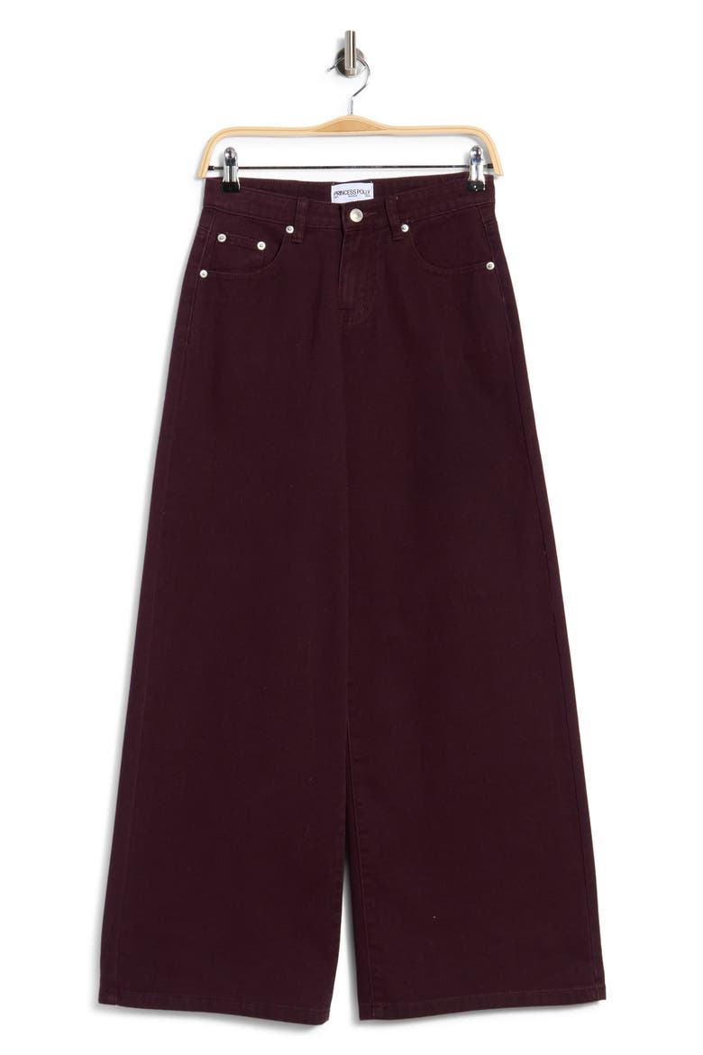 Big News Mid Rise Wide Leg Jeans, Main, color, RED