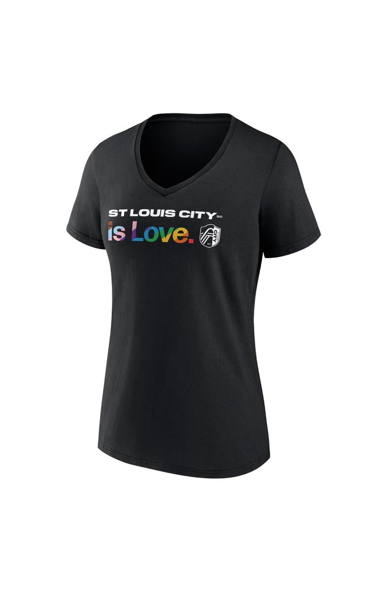 FANATICS Women's Fanatics Branded Black St. Louis City SC Lucky City Pride V-Neck T-Shirt, Alternate, color, Black