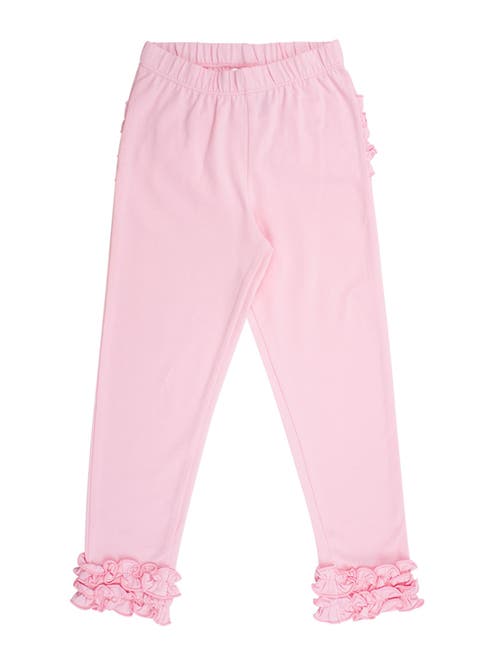 Rufflebutts Baby Girls Ruffle Leggings With Signature Rear Ruffles In Pink