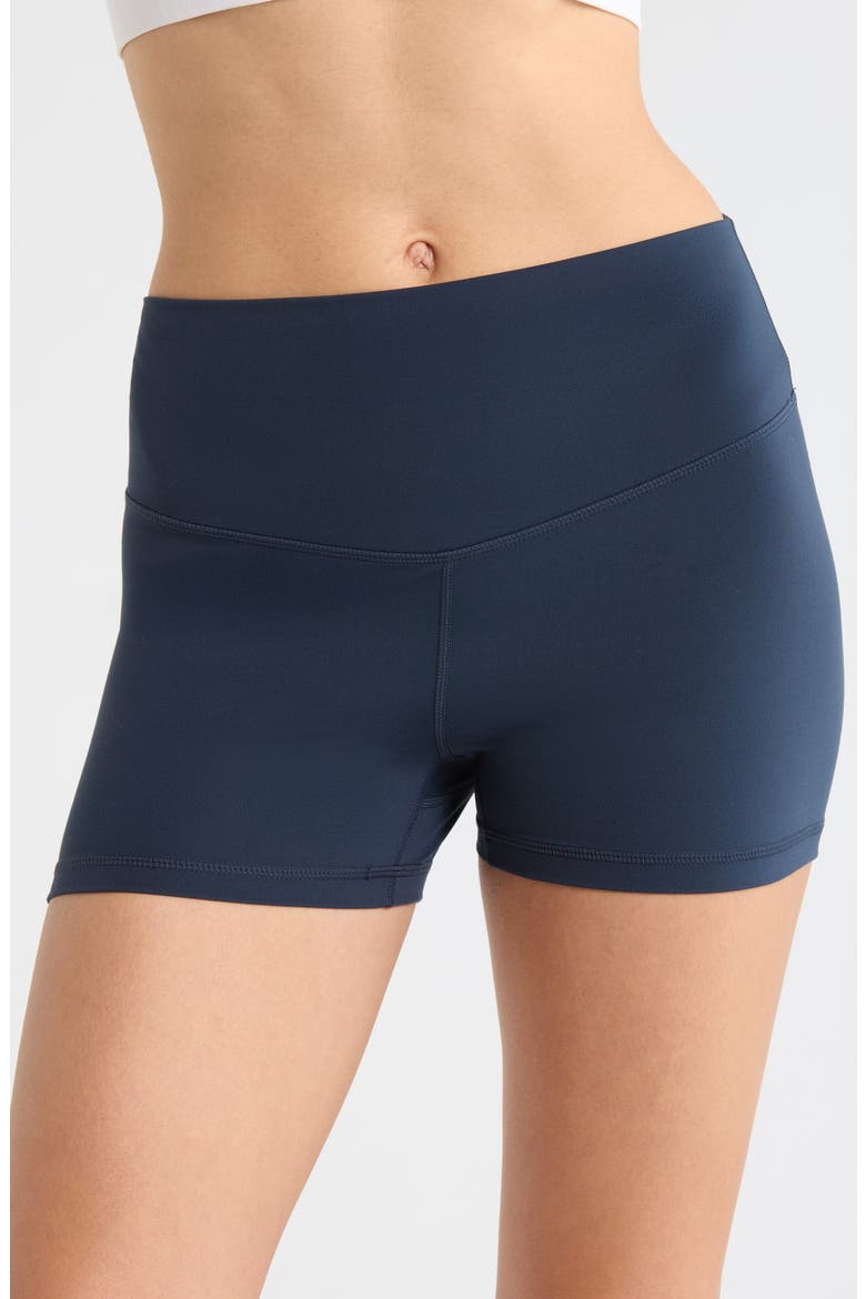 Luxe Lite High Waist Shorty Shorts, Alternate, color, NAVY SAPPHIRE