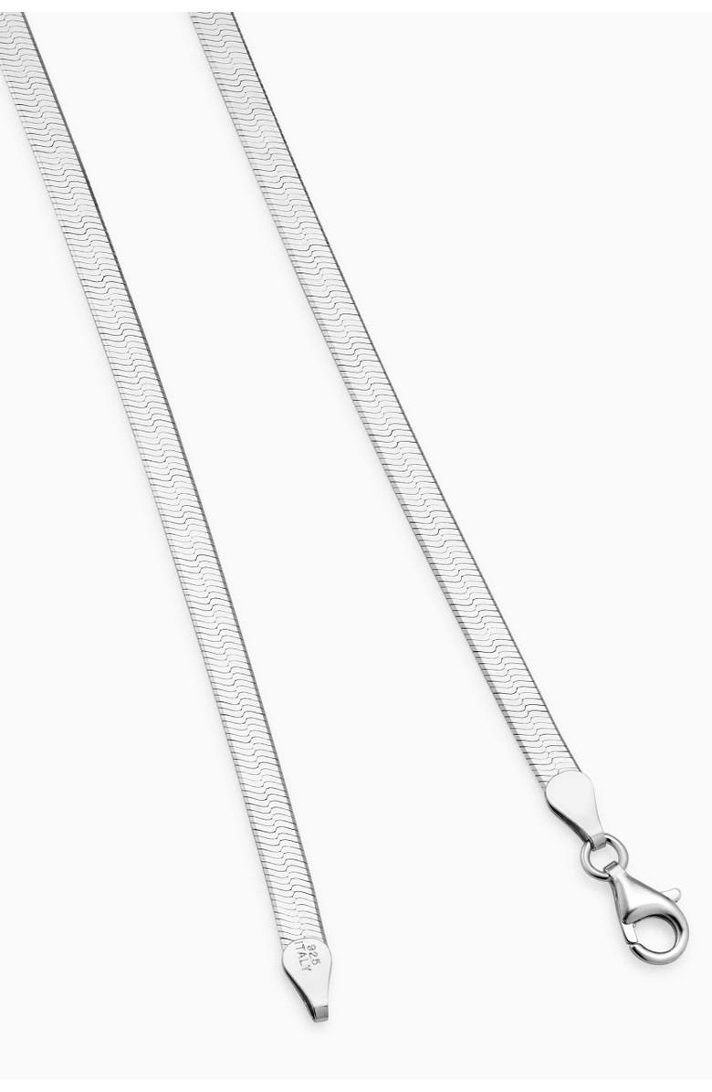 Oradina Mirage Herringbone Necklace in Sterling Silver, Alternate, color, Silver