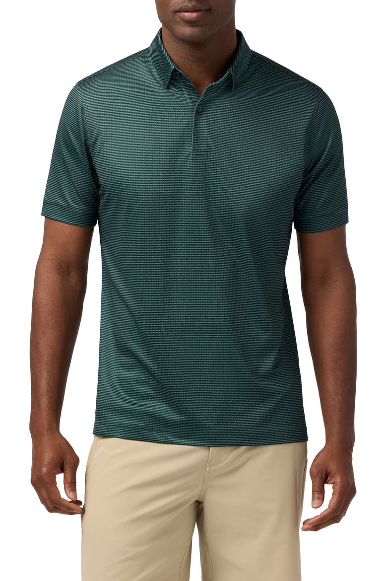 Halyard Trim Fit Performance Polo, Main, color, PINE DROP SHADOW