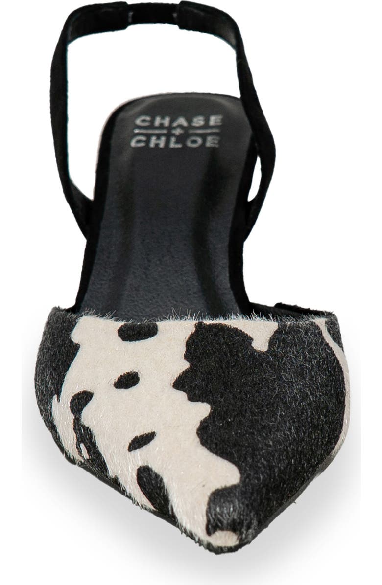 CHASE AND CHLOE Arima Faux Fur Slingback Pump, Alternate, color,