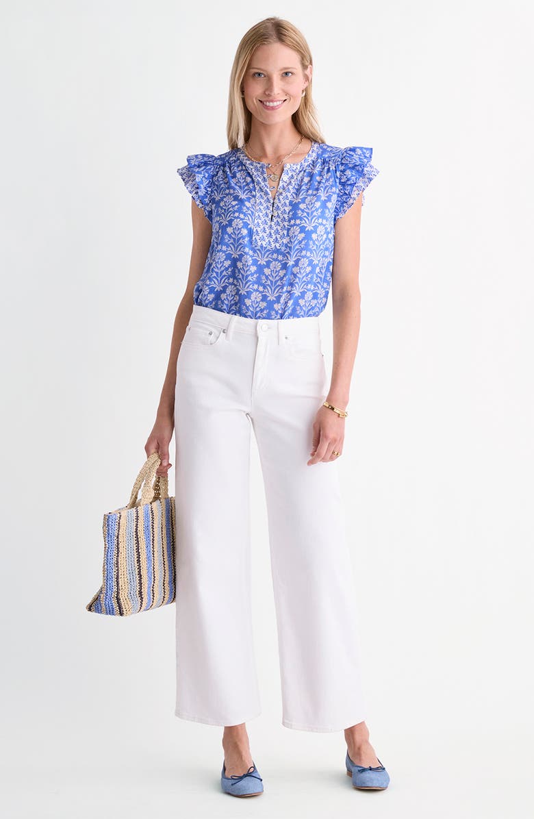 vineyard vines Adare Cotton Blend Dobby Top, Alternate, color, Floral Breaker Blue