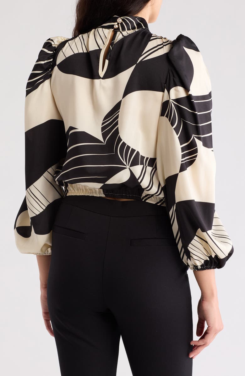 BY DESIGN Seraphine Long Sleeve Mock Neck Top, Alternate, color, Swirl Party