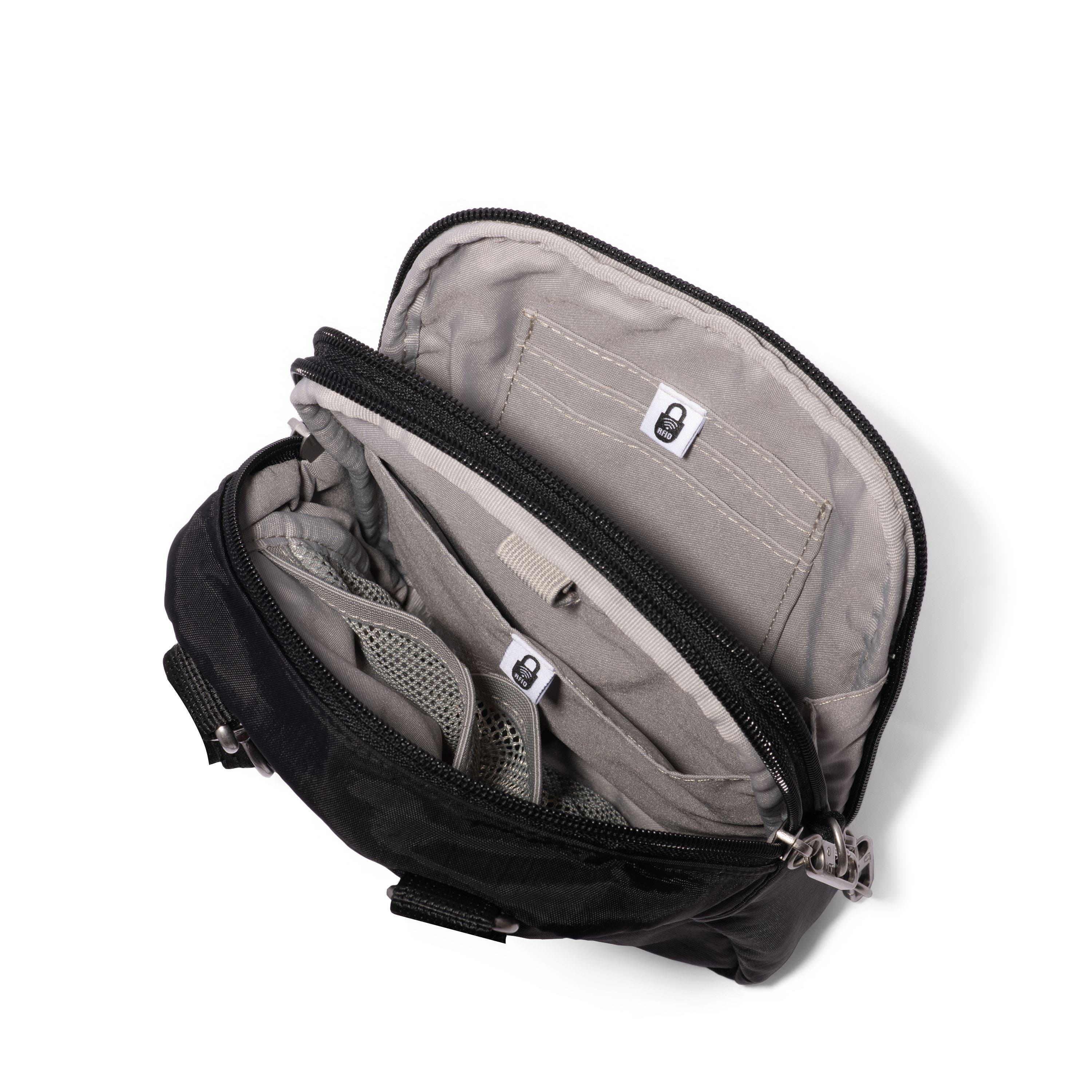 BAGGALLINI Securtex Anti-Theft Mini Everything Crossbody, Alternate, color, Black