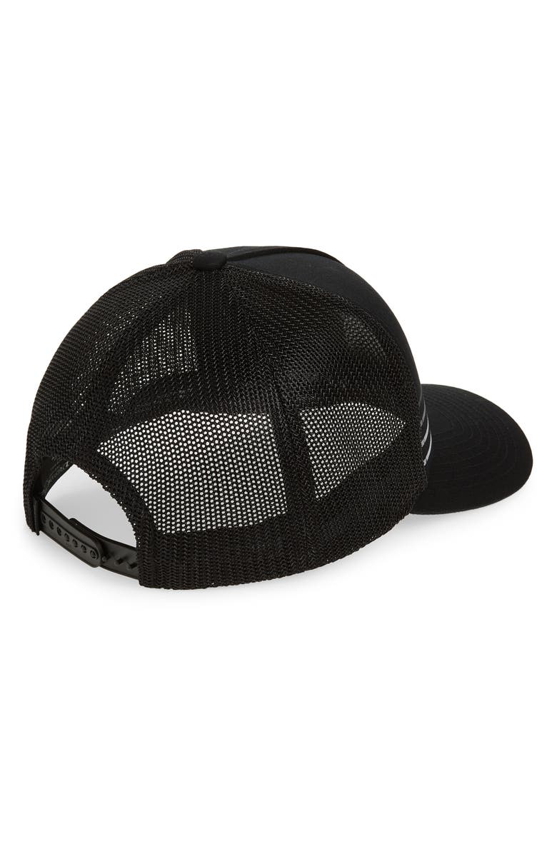 TravisMathew Reel Living Trucker Hat, Alternate, color, Black