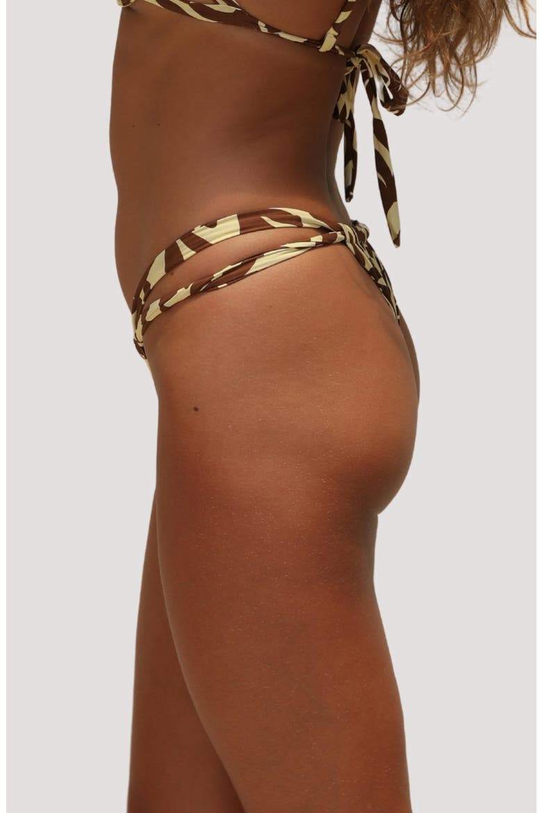 Bijou Ruched Bikini Bottoms, Alternate, color, SUN SPUN