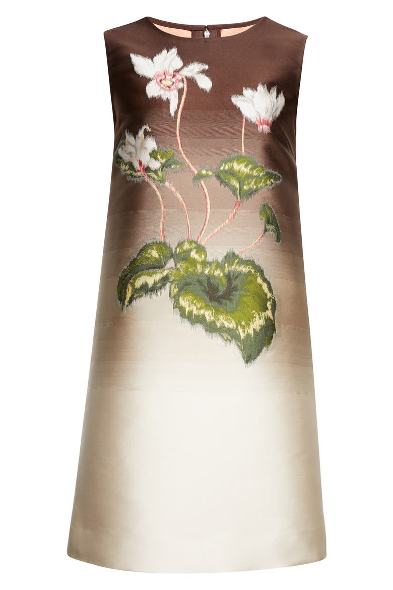 Chiné Cyclamen Sleeveless Dress, Alternate, color, MAHOGANY OMBRE