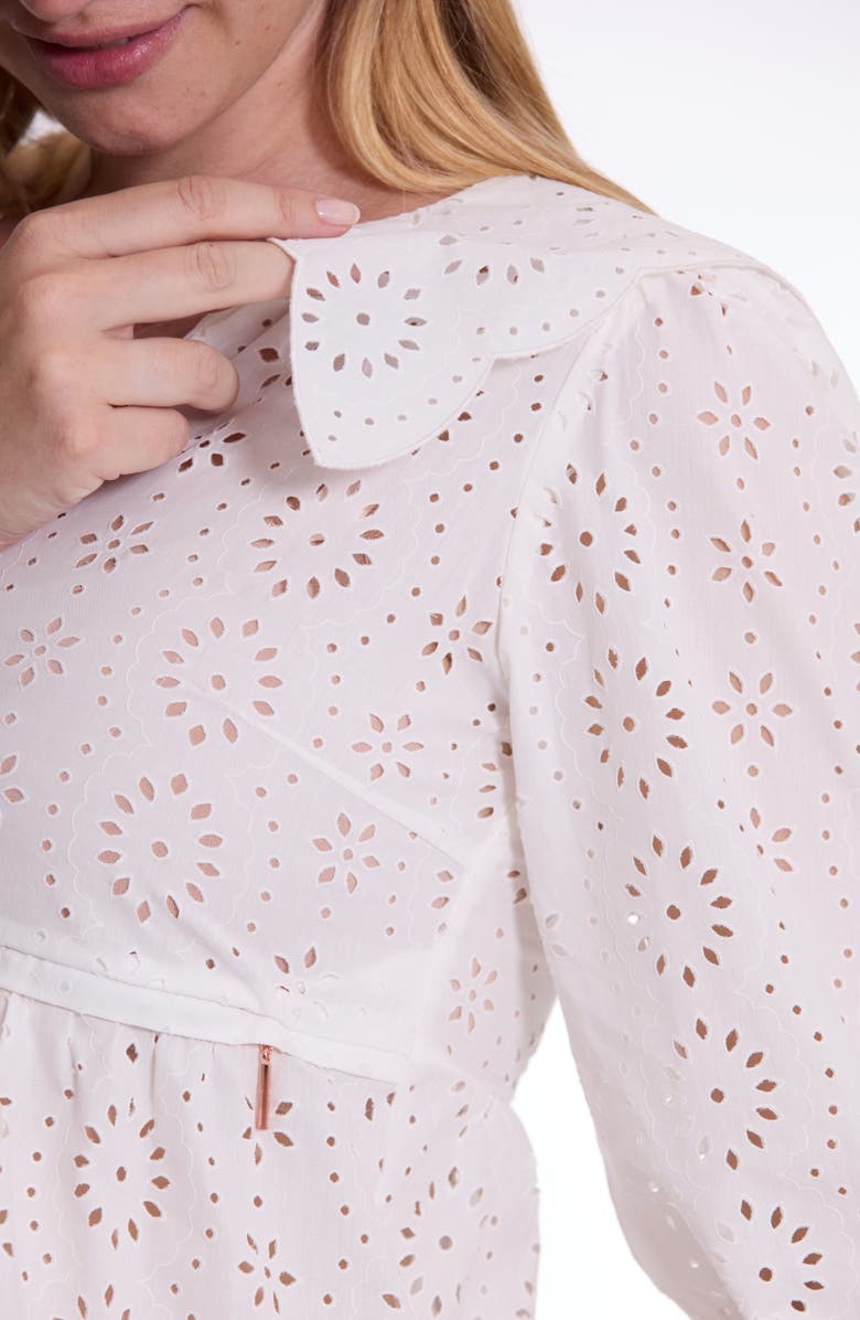 Cache Coeur Clothilde Maternity and Nursing Blouse, Alternate, color, White