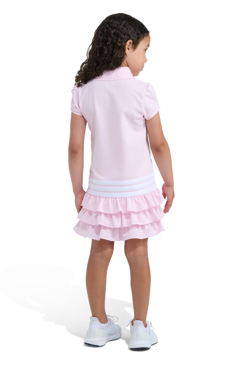 adidas Kids' Polo Ruffle Dress, Alternate, color, Clear Pink