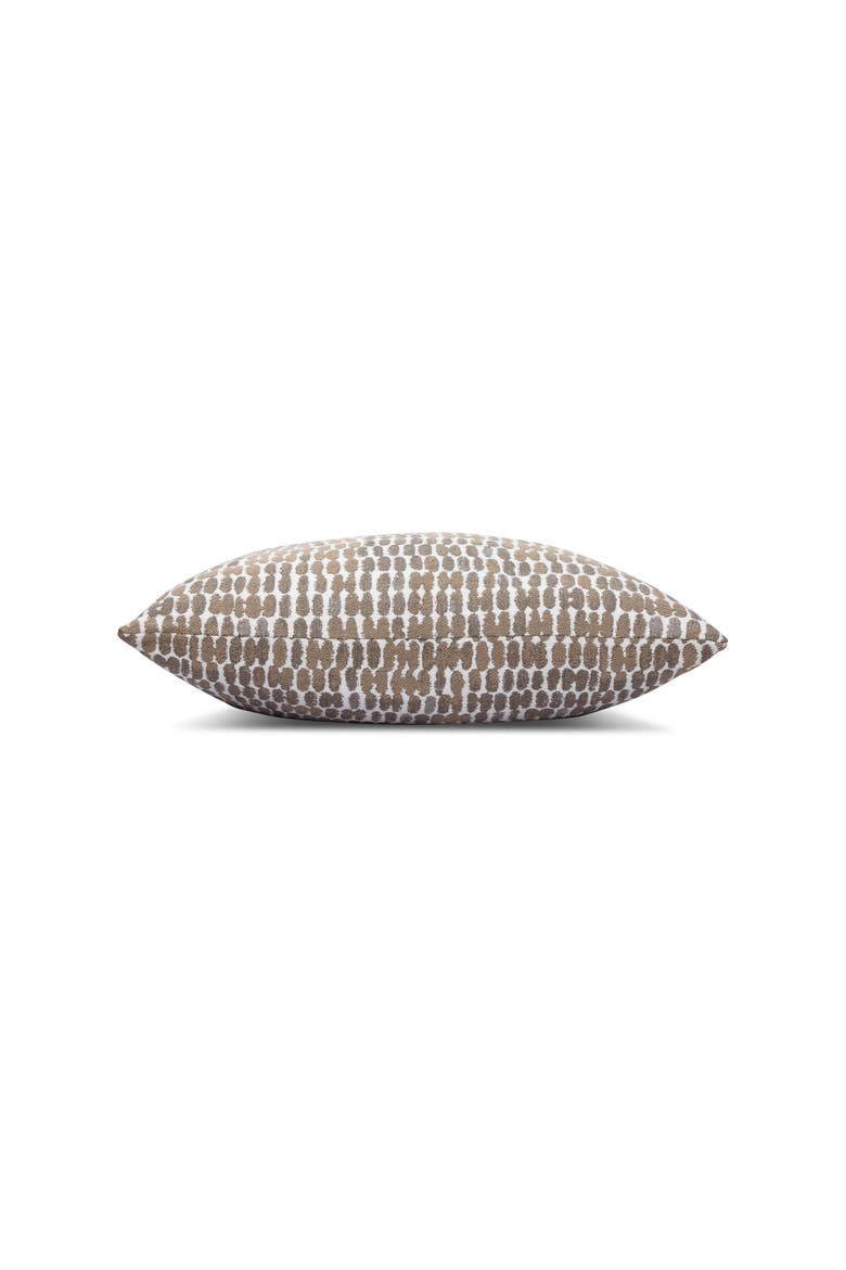 Thumbprint Indoor & Outdoor Woven Accent Pillow, Alternate, color, Latte