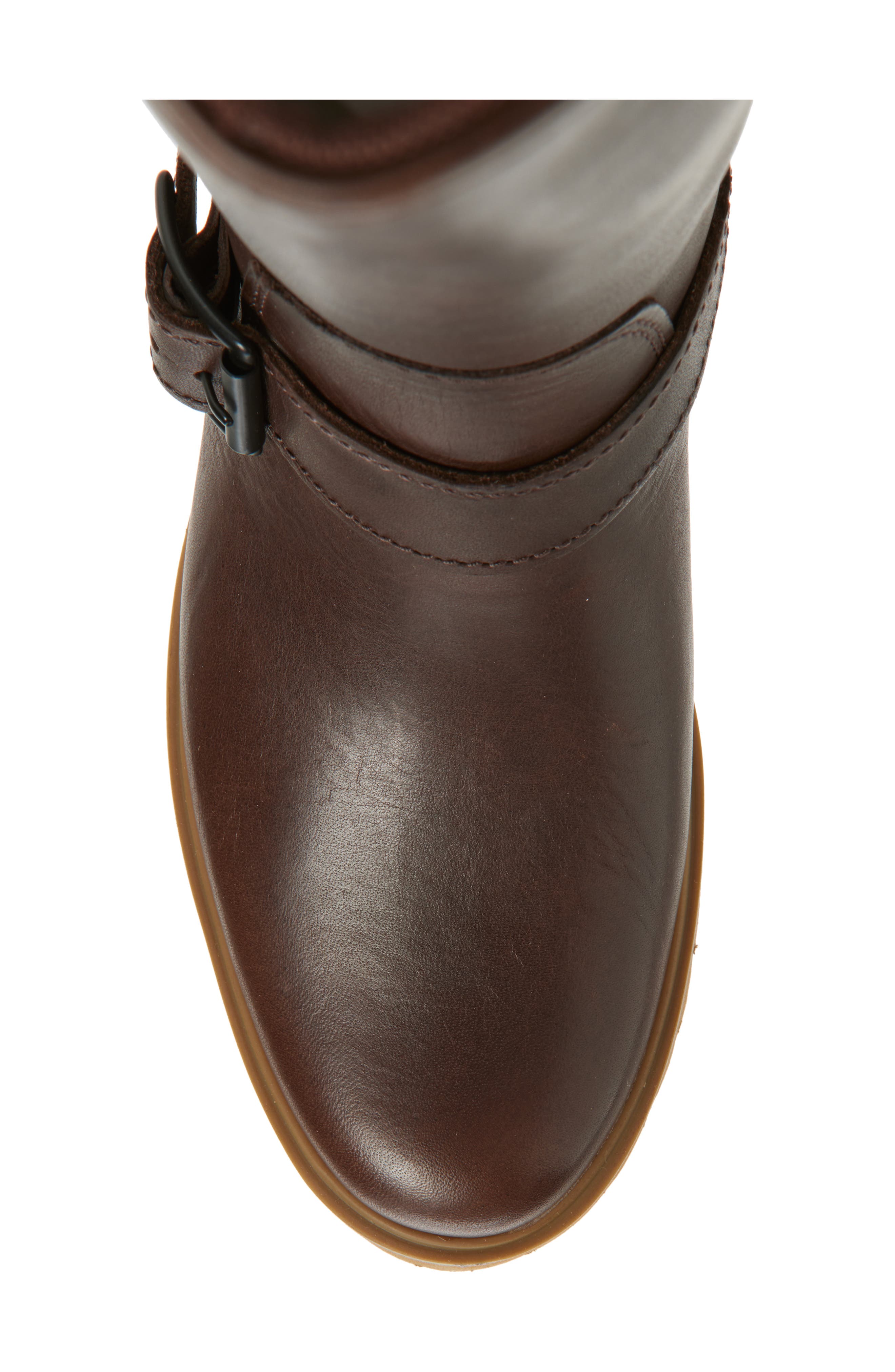 Timberland Carnaby Tall Zip Boot, Alternate, color, Dark Brown Grain