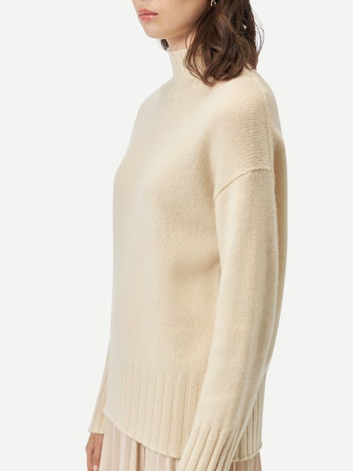 Gobi Mongolian Cashmere Relaxed-fit Cashmere Turtleneck In Off White
