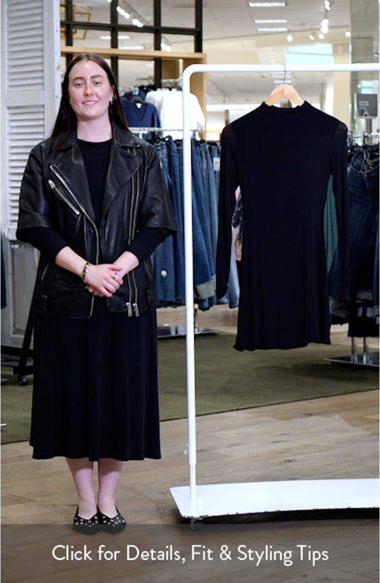 Funnel Neck Long Sleeve Minidress, sales video thumbnail