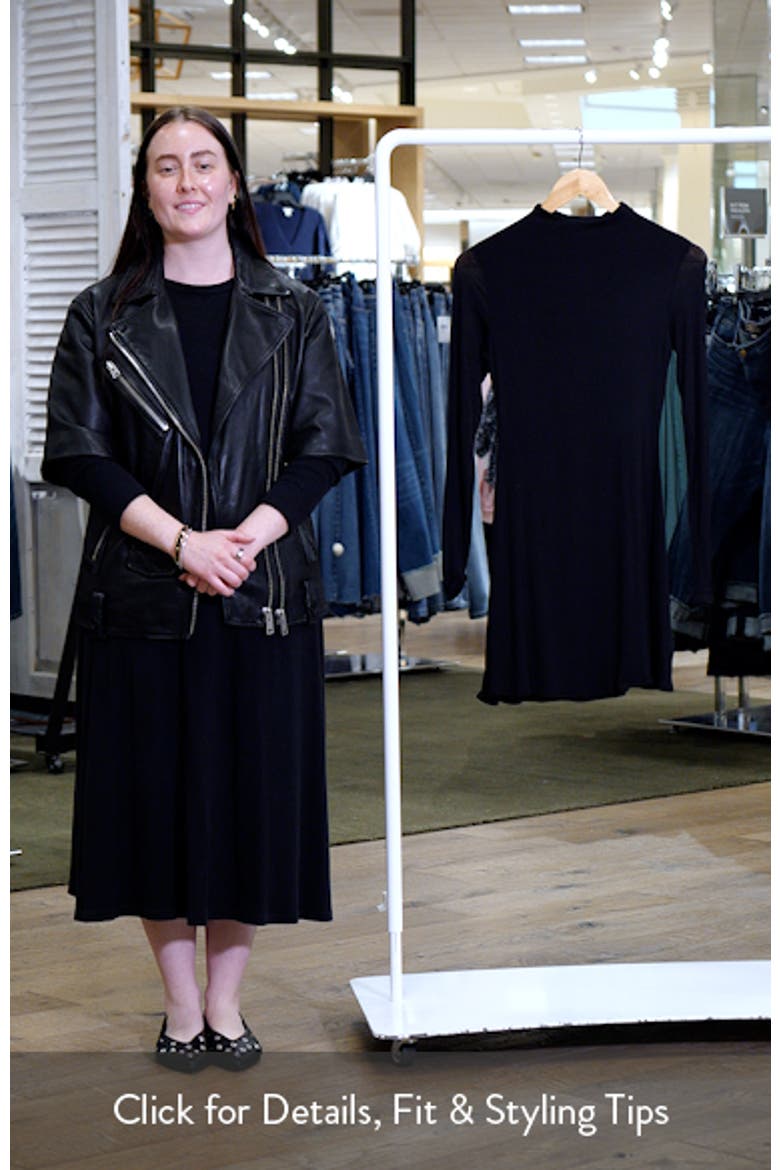 Funnel Neck Long Sleeve Minidress video