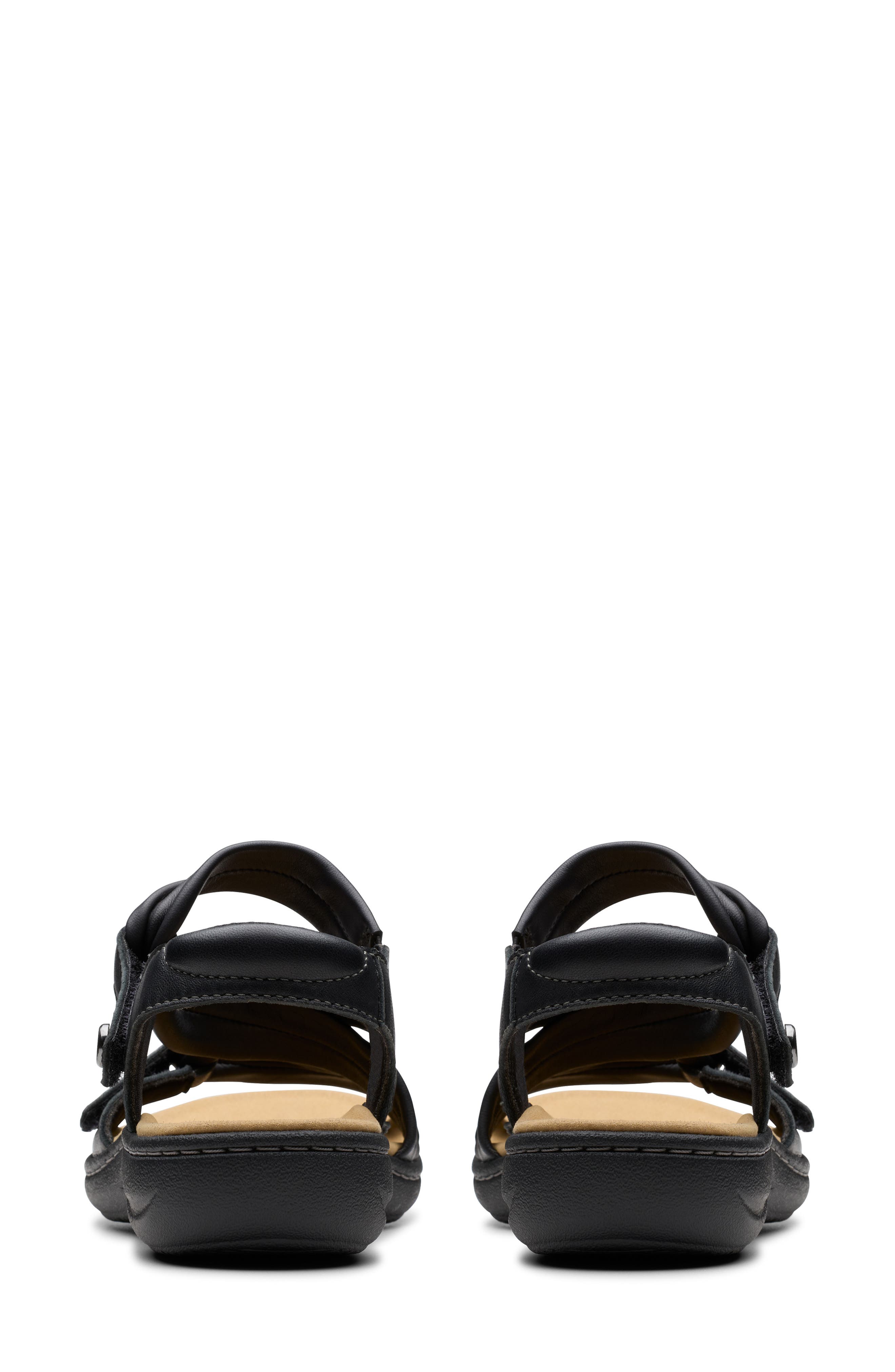 Clarks<sup>®</sup> Laurieann Bell Sandal, Alternate, color, Black Leather