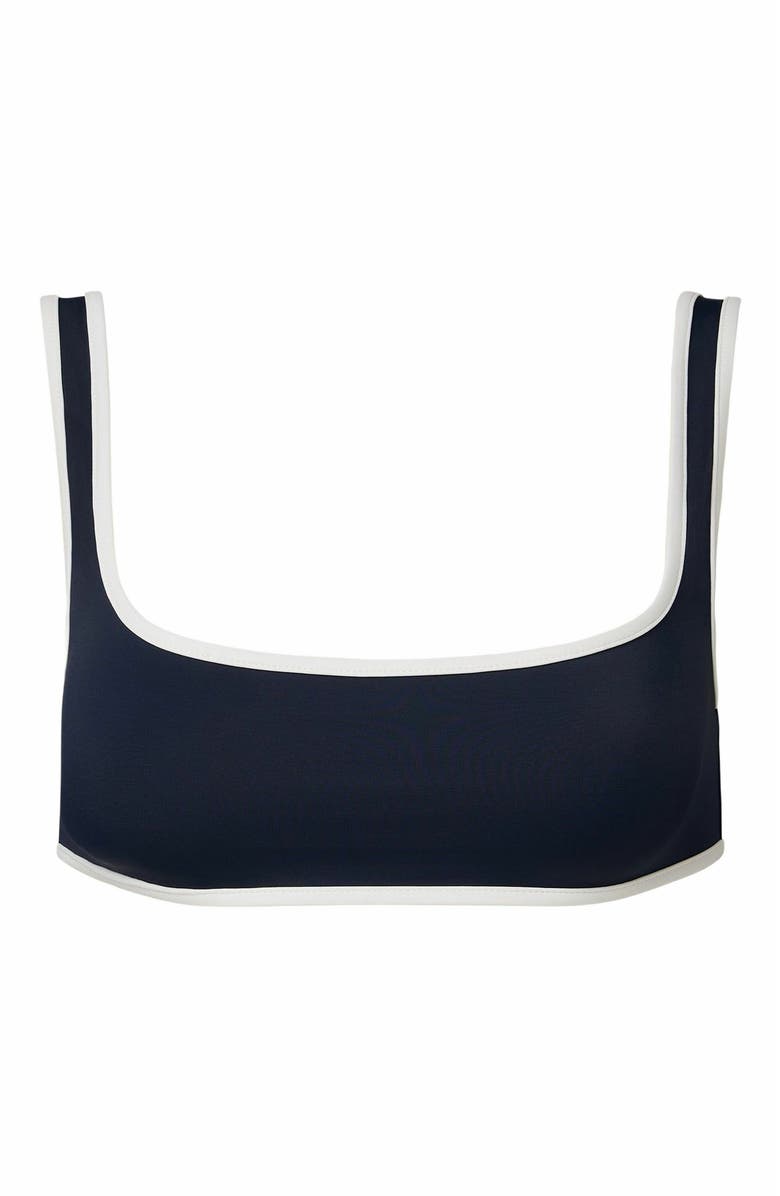 Onia Claire Bikini Top, Alternate, color, Deep Navy/White