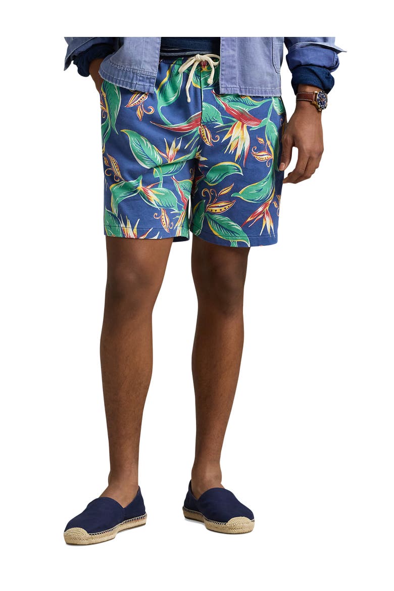 Big & Tall Tropical Spa Terry Shorts, Main, color, BRDS OF PRDISE FLRAL