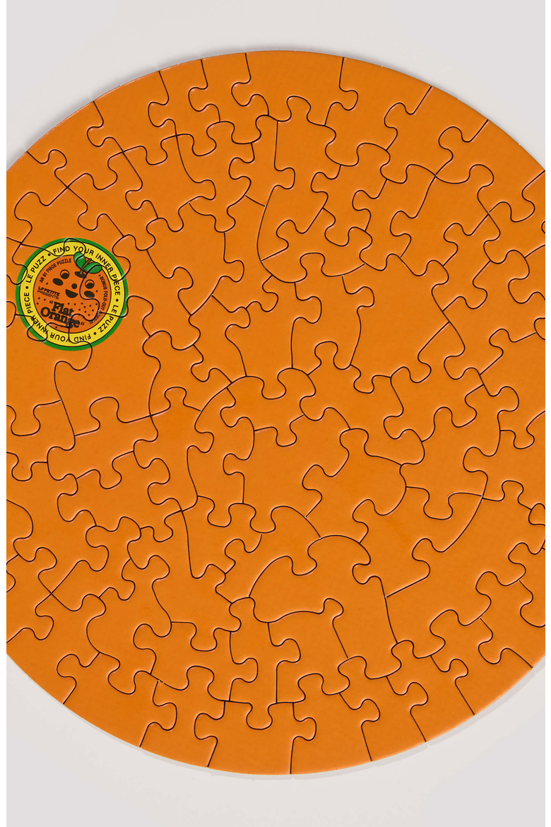 Flat Orange 81 Piece Mini Jigsaw Puzzle, Alternate, color, None