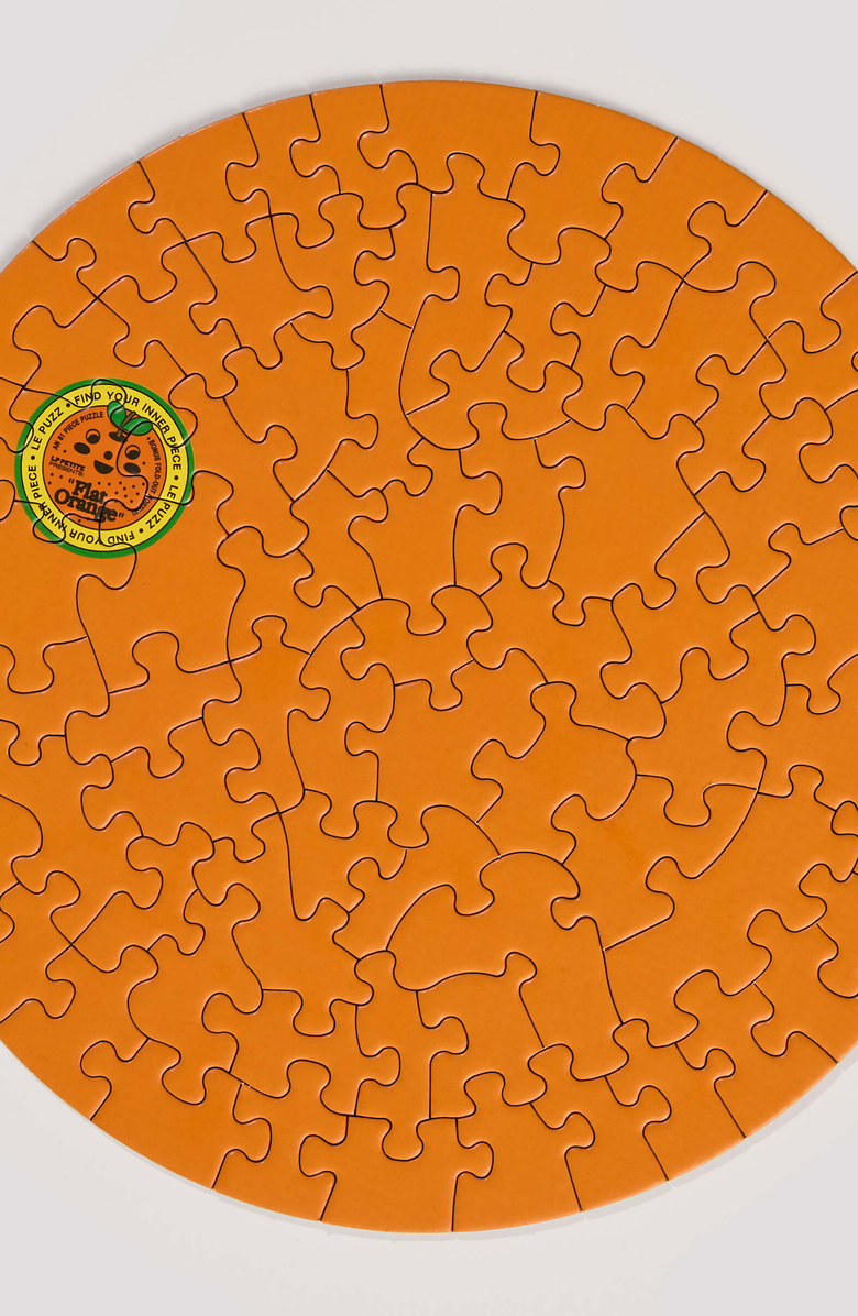 Le Puzz Flat Orange 81 Piece Mini Jigsaw Puzzle, Alternate, color, NO COLOR