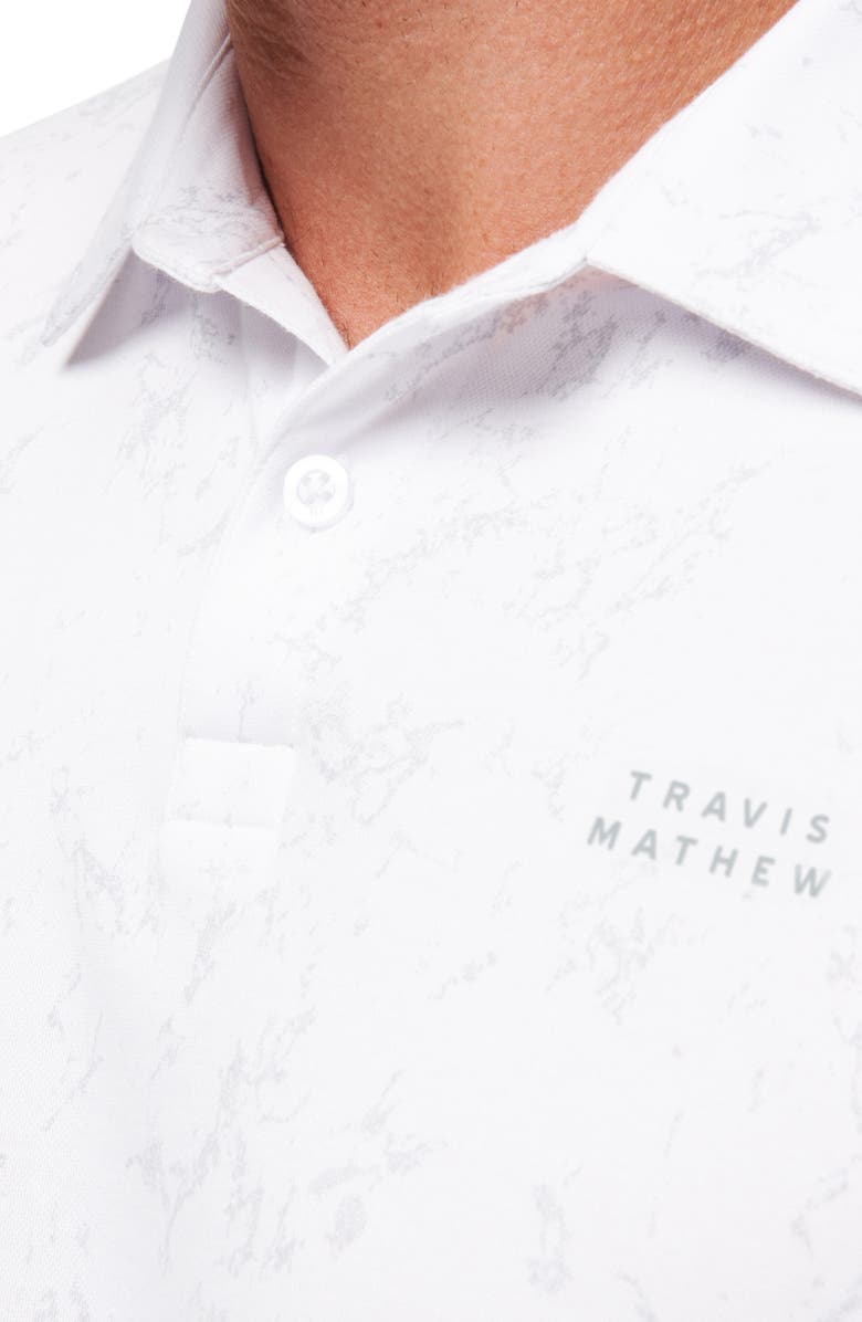 TravisMathew Warmer Tides Scoop Polo, Alternate, color, White