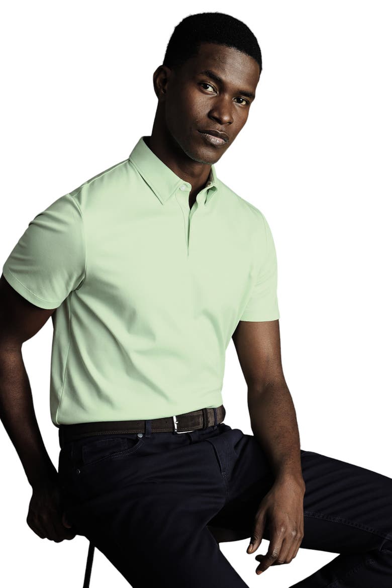 Plain Short Sleeve Jersey Polo, Alternate, color, Light Green