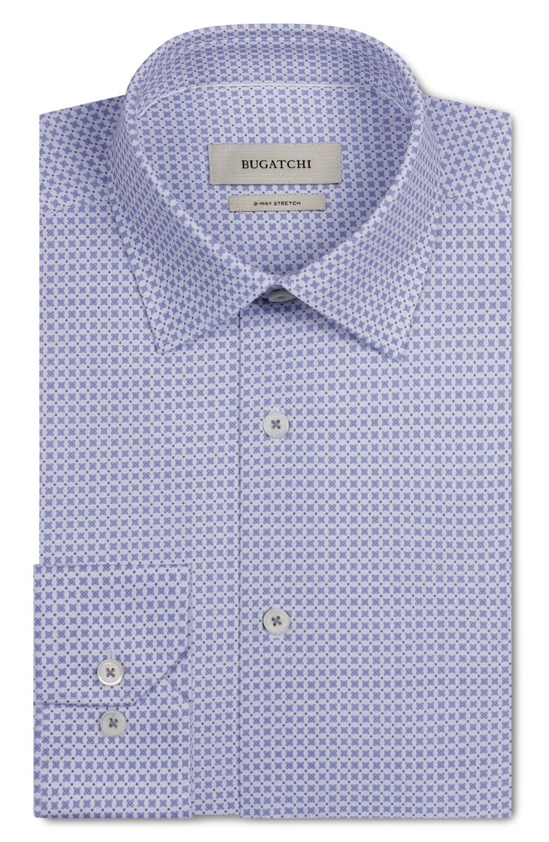 Bugatchi James OoohCotton<sup>®</sup> Geo Print Button-Up Shirt, Alternate, color, Orchid