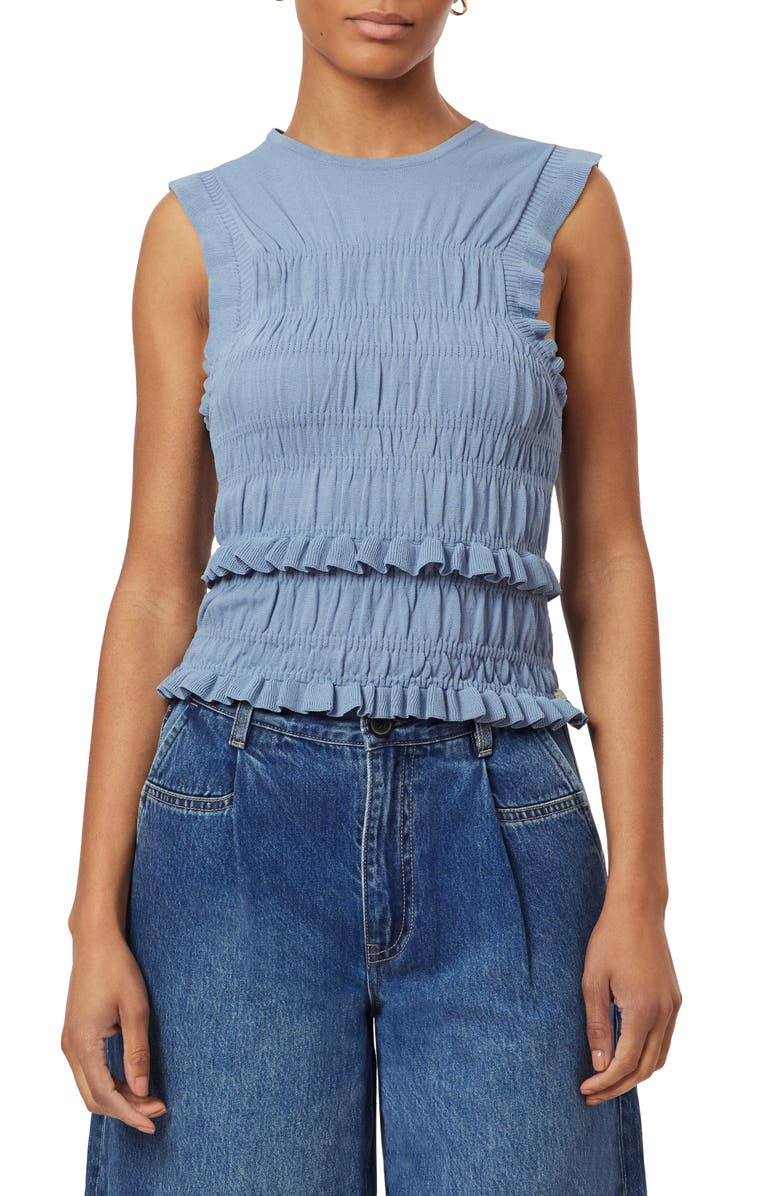 Scotch & Soda Smocked Tank Top, Main, color, Infinity