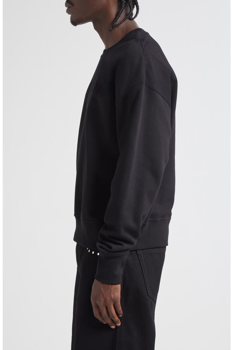 Logo Graphic French Terry Sweatshirt, Alternate, color, BLACK / BLACK