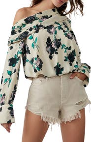 Free People Potter Print One-Shoulder Top