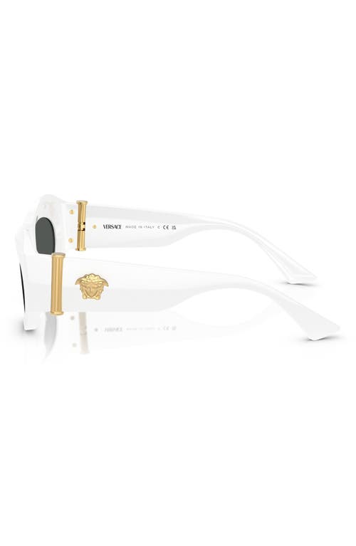 Versace 52mm Oval Sunglasses In White