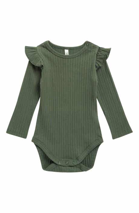 Kids' Shoulder Ruffle Long Sleeve Bodysuit
