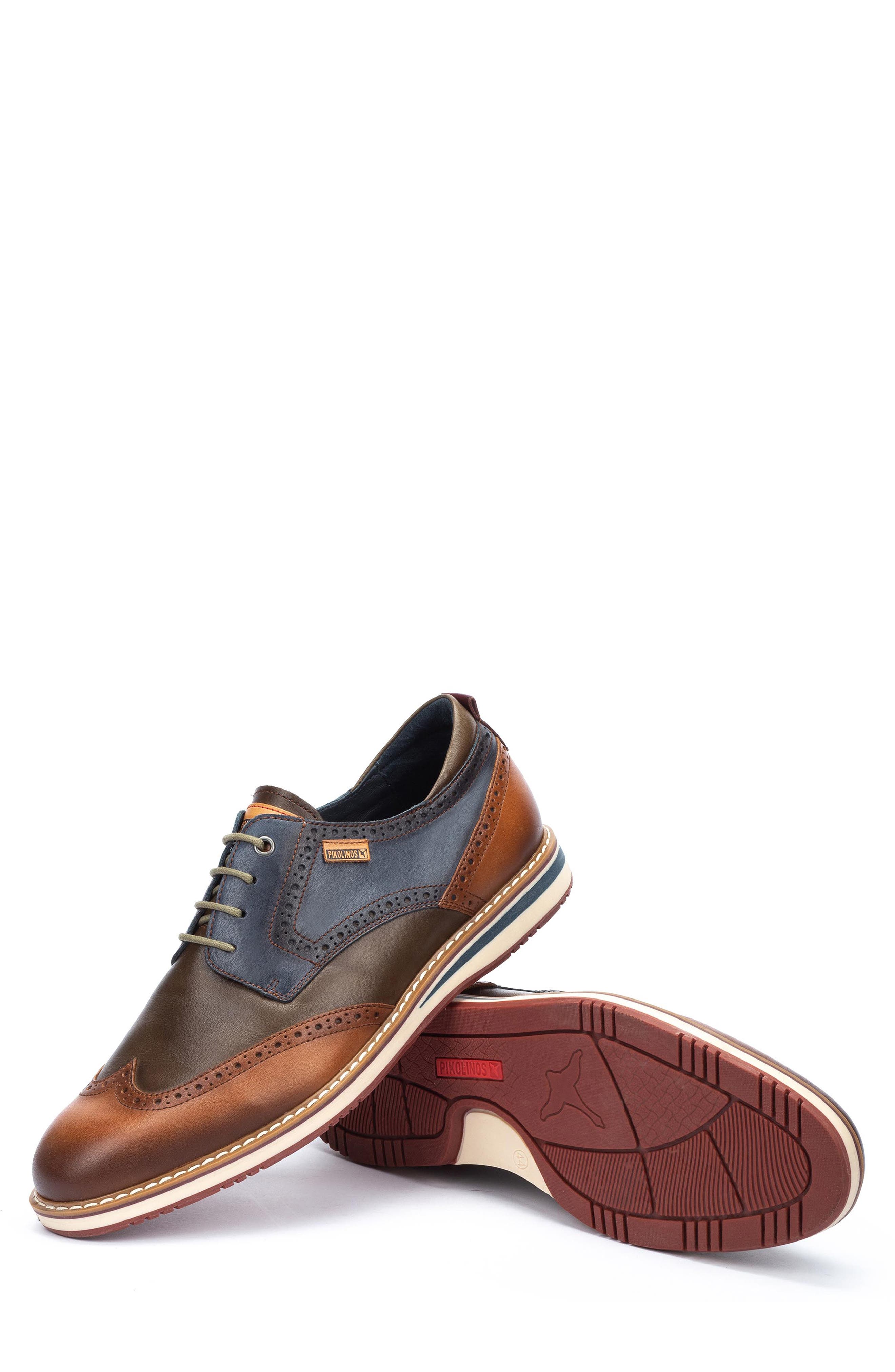 PIKOLINOS Avila Wingtip Derby, Alternate, color, Brandy
