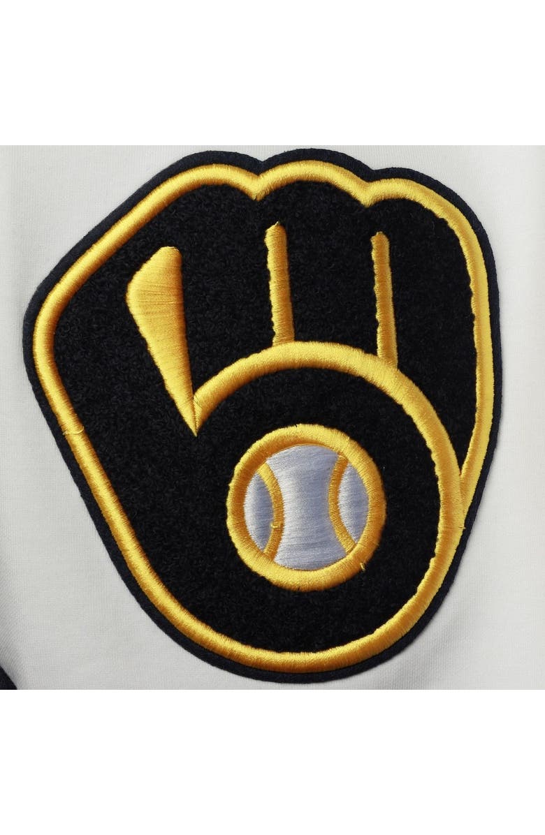 PRO STANDARD Men's Pro Standard White Milwaukee Brewers Team Logo Shorts, Alternate, color,