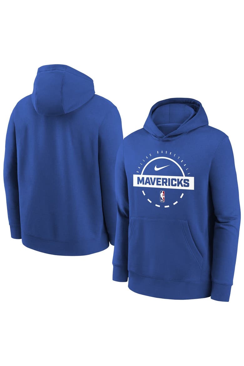 Youth Nike Blue Dallas Mavericks 2025/26 Club Fleece Practice Hoodie, Main, color, Blue