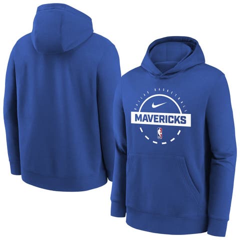 Youth Nike Blue Dallas Mavericks 2025/26 Club Fleece Practice Hoodie