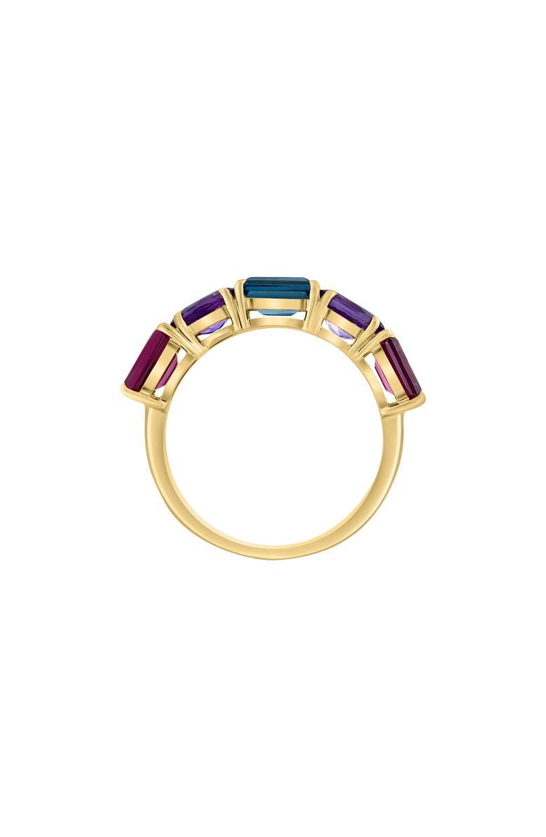 EFFY 14K Rose Gold Amethyst, London Blue Topaz & Rhodolite Ring, Alternate, color, Gold Multi