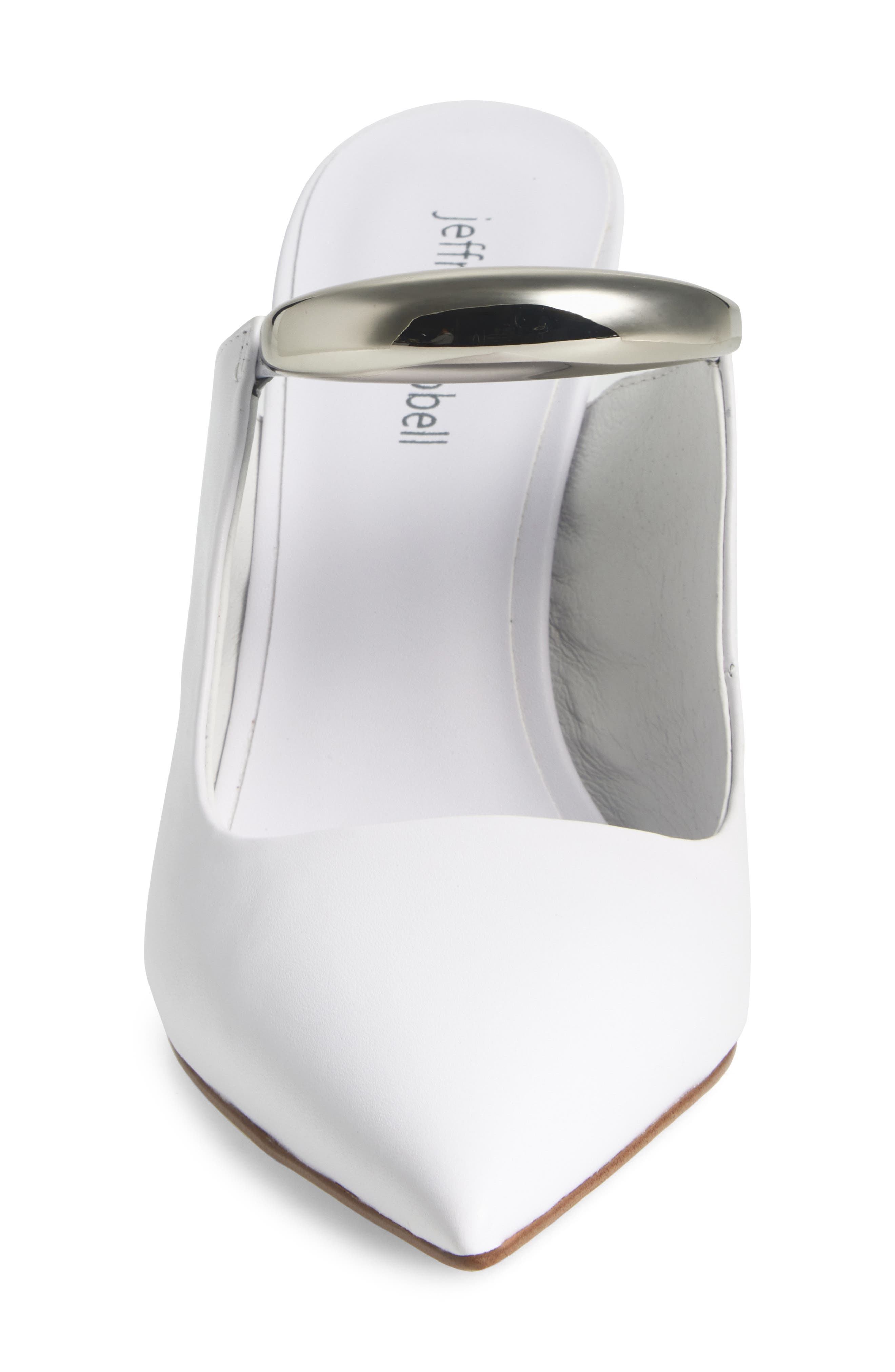 Jeffrey Campbell Mindful Pointed Toe Pump, Alternate, color, White Silver