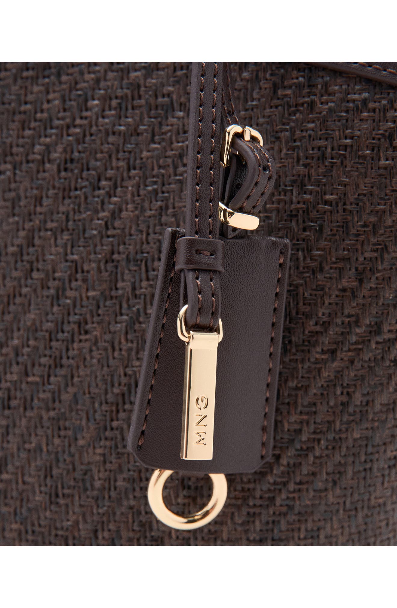 MANGO Natural Fiber Bag, Alternate, color, Chocolate