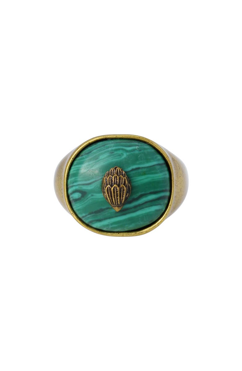 Kurt Geiger London Men's Malachite Signet Ring, Main, color, 