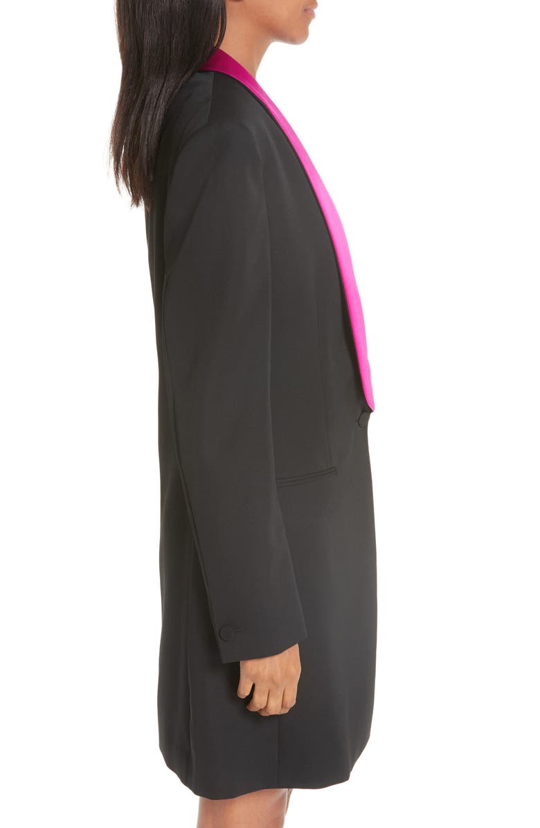 CALVIN KLEIN 205W39NYC Contrast Lapel Wool Gabardine Jacket, Alternate, color, 