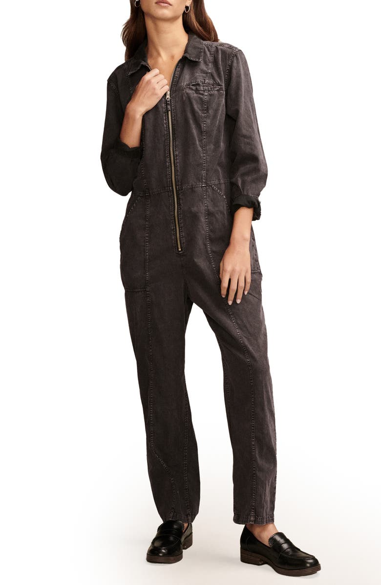 Lucky Brand Long Sleeve Denim Jumpsuit, Main, color, 